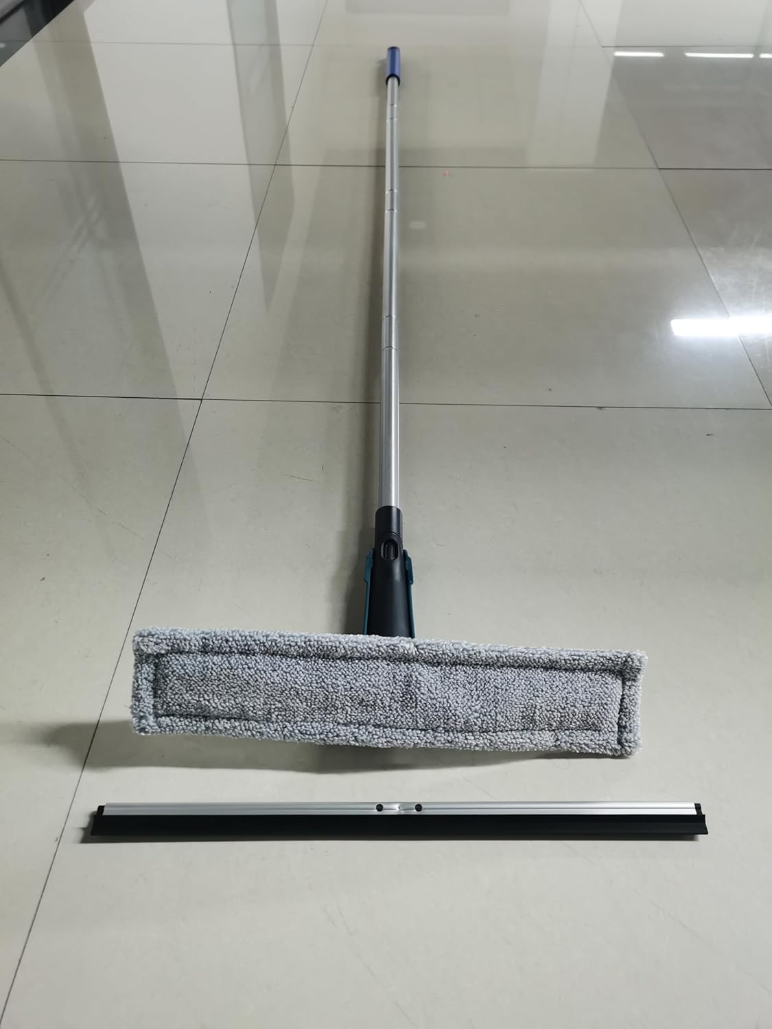 ClearView Duo™ 2-in-1 Window & Floor Squeegee – 152cm Long Handle with Microfibre Pads